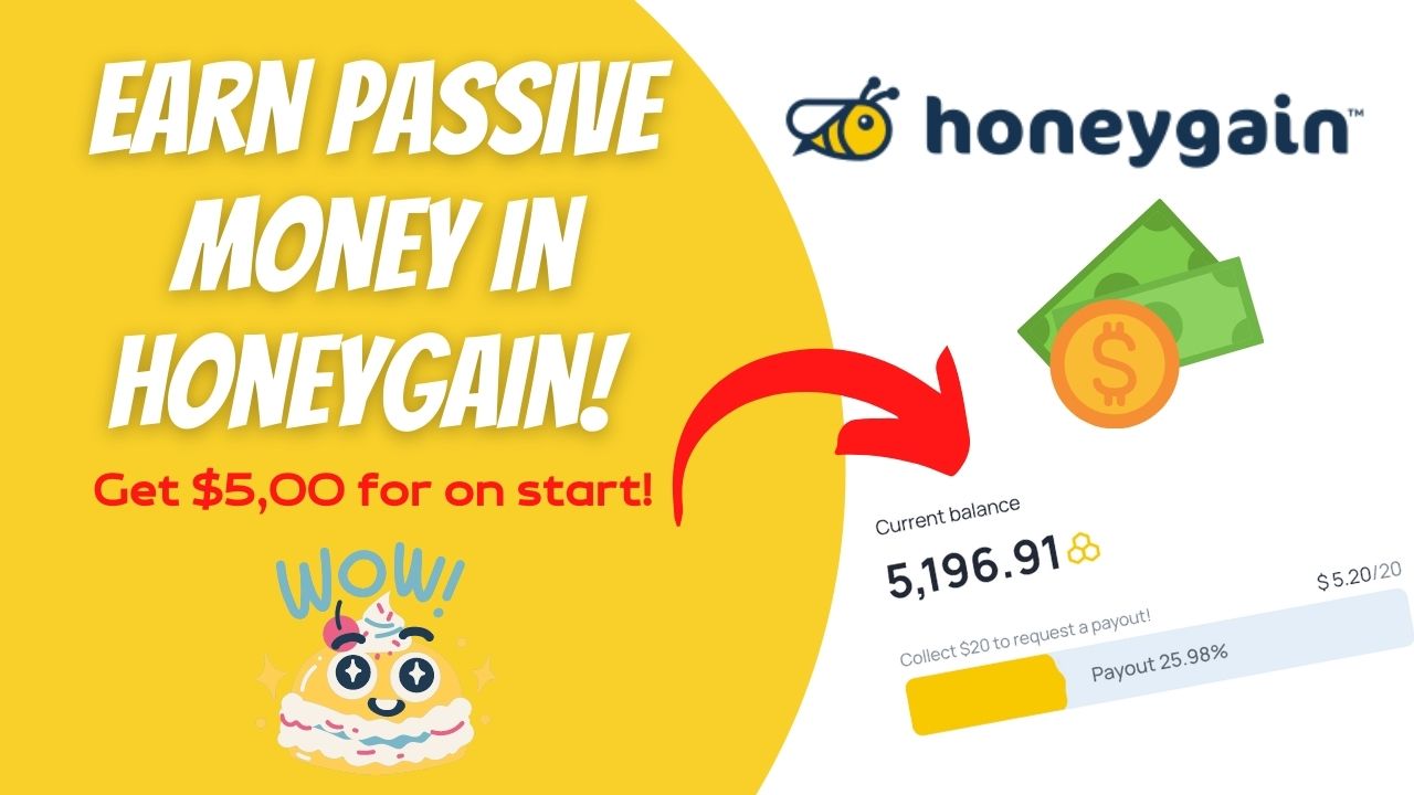 Earn passive money in HoneyGain! | Get $5,00 for on start!