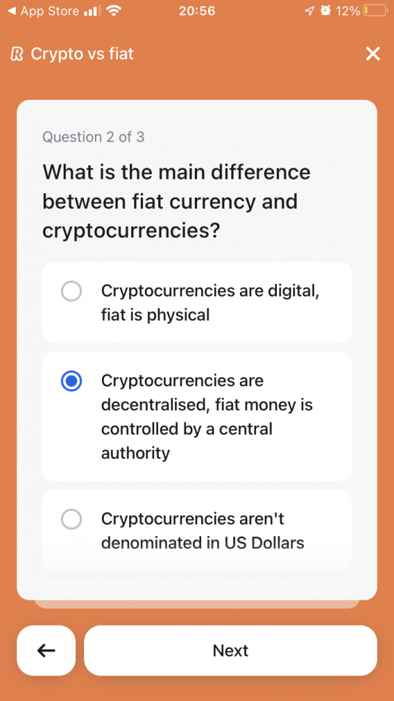 What is the main difference between fiat currency and cryptocurrencies?