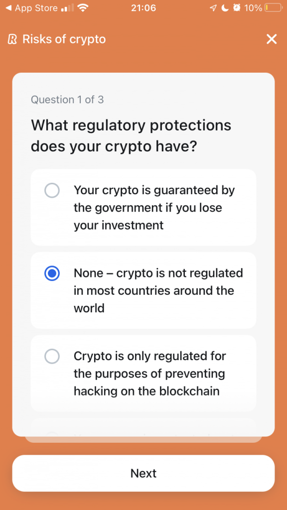 What regulatory protections does your crypto have?
