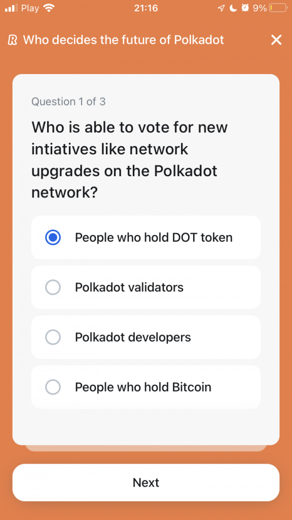 Why is able to vote for new initiatives like network upgrades on the Pokadot network?