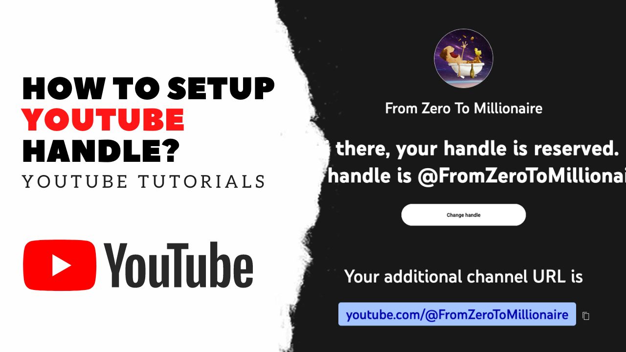 How to setup YouTube handle? How to change YouTube Handle? | YouTube Tutorial